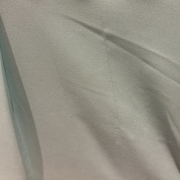 EXPRESS Small Top Blouse Shirt Convertible Sleeve Teal Pale Green women’s - Picture 7 of 8